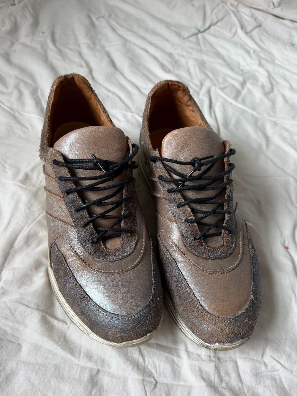 Bed Stu Brown Leather and Suede Women's Sneakers